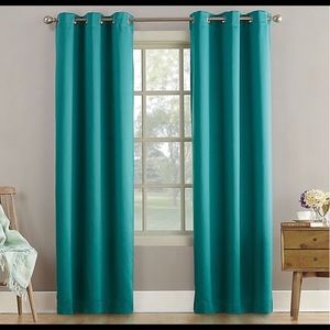 Teal curtains 63 inches